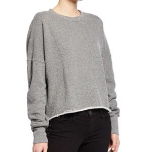 Etienne Marcel High Low Zipper Sides Grey Sweatshirt Size Small